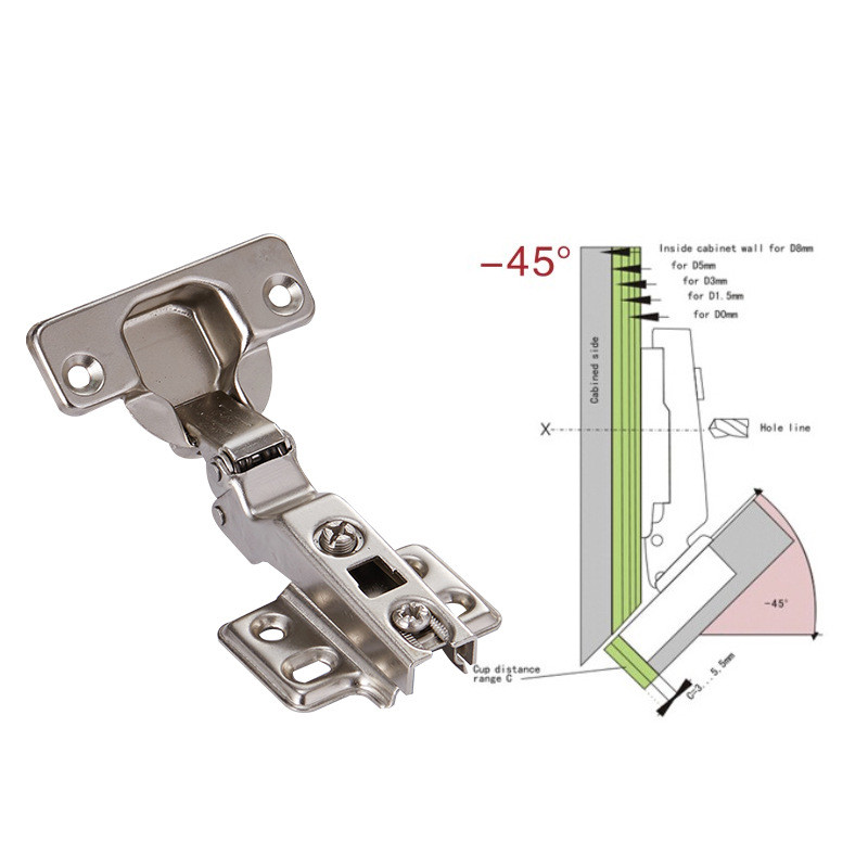 KK&FING – угловые петли для дв – обзор и цена Cabinet Hinge Overlay